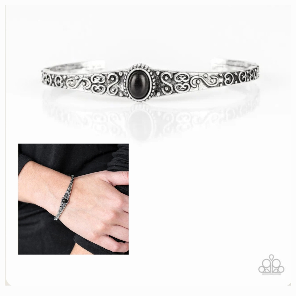 MAKE YOUR OWN PATH BLACK CUFF BRACELET